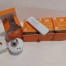 (4) eWeLink Smart Lamp Holders E27 WiFi Lot Of 4 W/ Remote Control Android & iOS