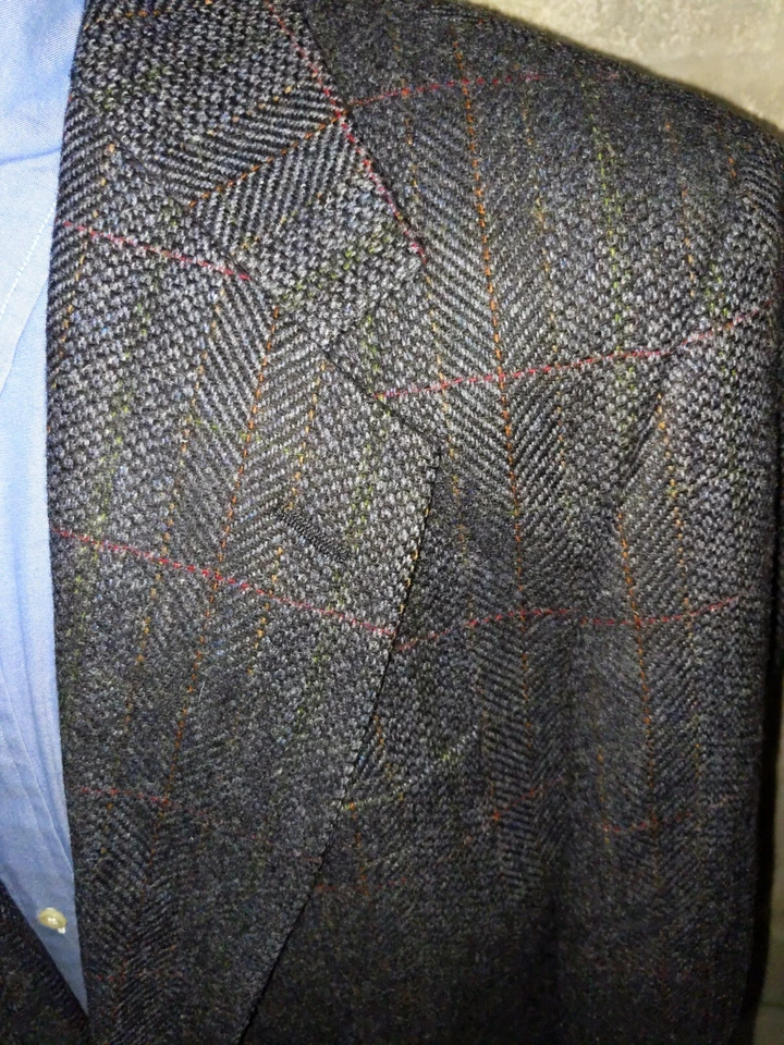 Chaqueta Blazer Abrigo Deportivo 42R Brooks Brothers Azul Rosa Colorido ESCOCIA Tweed Foto 3 de 4
