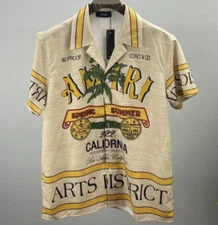 AMIRI Fashion 2025 Hawaii UV resistant Men's Summer Beach Casual Shirt XL