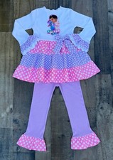 Doc McStuffins Pink Lavender Polka Dot Top Leggings Outfit