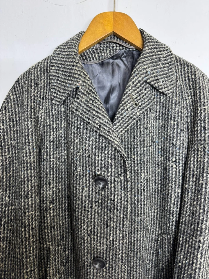 Vintage Men Coat Raglan Sleeve bespoke Classic Wool Raglan OverCoat Size 44R 46R - Image 2 of 4