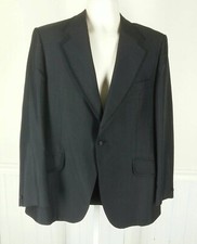 Black tuxedo jacket suit coat with braid trim 44R Hepworths