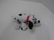 Vtg Pound Puppies Puppy 7  TONKA dalmatian white black spots red collar 80s