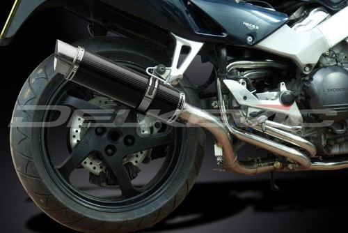 Honda VFR800 Interceptor 98-01 Complete Exhaust 4-1 14" Round Carbon Muffler - Bild 4 von 5