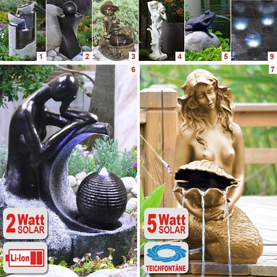 Solar - Gartenbrunnen & Wasserspiel "FENG-SHUI" Mit Li-Ion-Akku - Foto 4