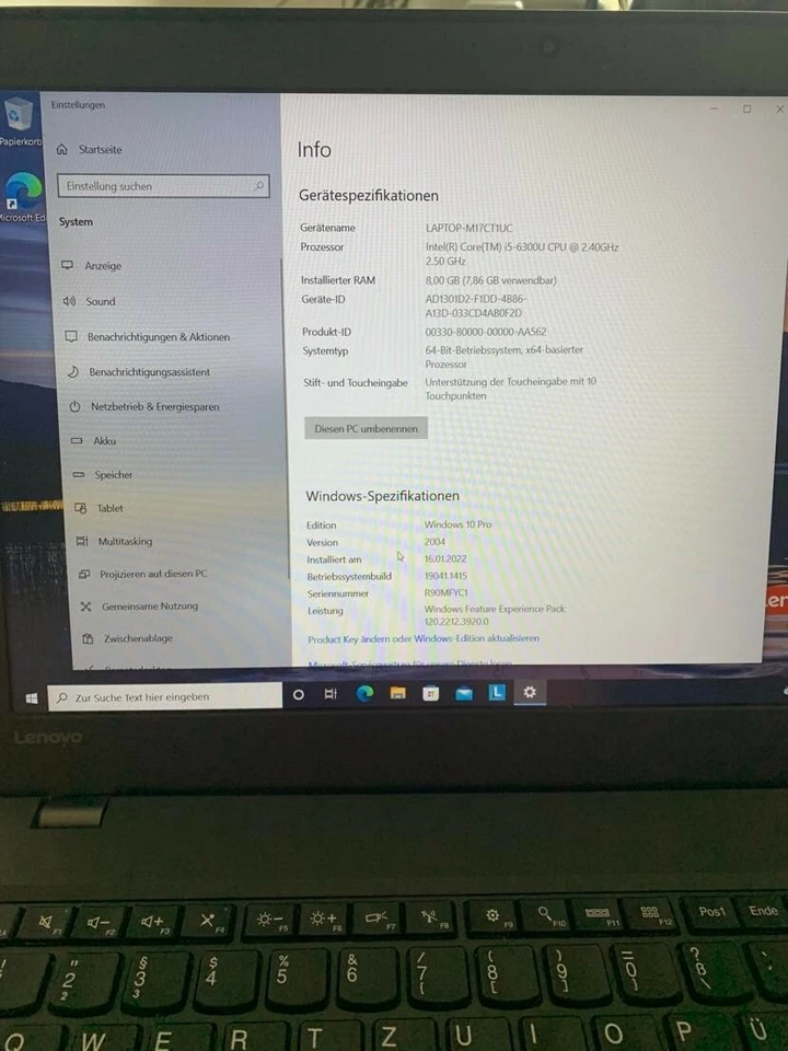 Lenovo ThinkPad T560 · i5-6300U · 8GB · 512GB, Foto 3 von 5
