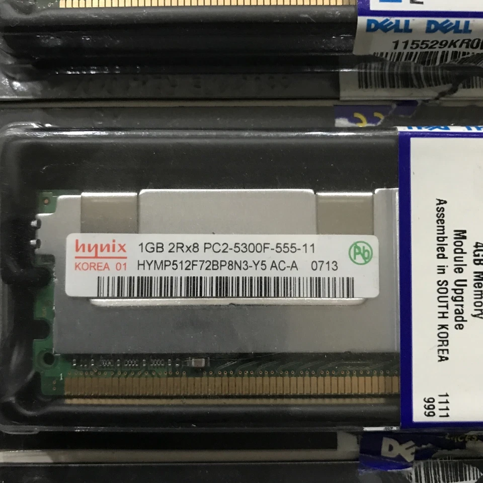 Hynix HYMP512F72BP8N3-Y5 PC2-5300F-555-11 1GB Server Memory RAM X4 - Image 4 of 4