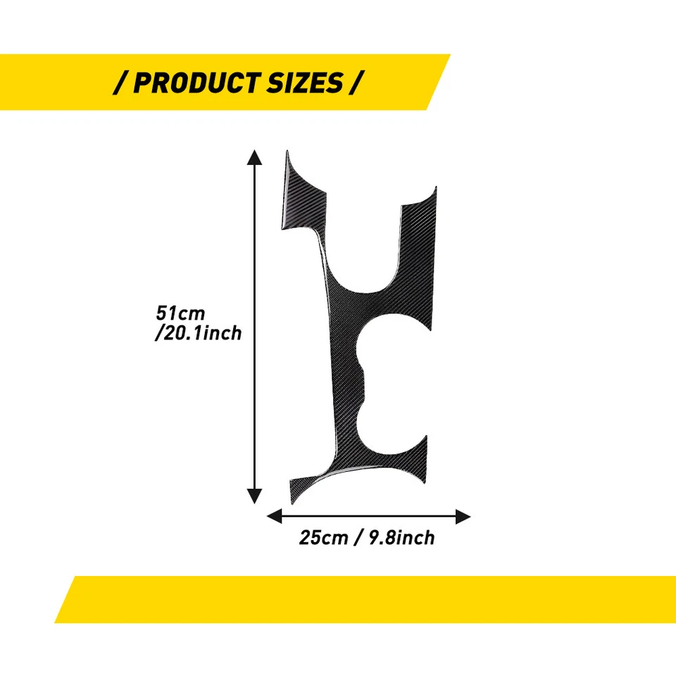 Cubierta interior del panel de cambio de marchas de fibra de carbono para Ford Mustang 2015-2023 Foto 4 de 4