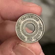 1935 PALESTINE ISRAEL 5 MILS CUPRO NICKEL COIN VERY NICE CONDITION B09