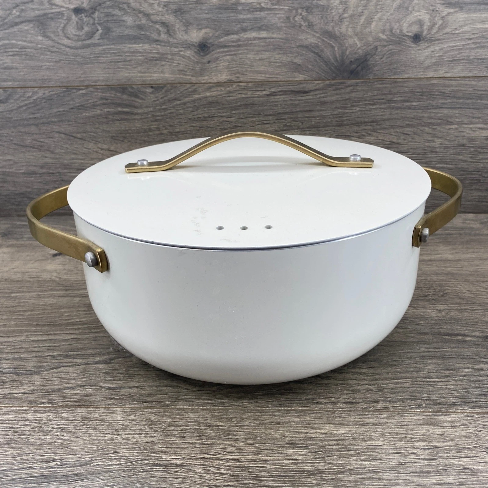 Dutch Oven Pot Unisex 9.5" Cream Gold Ceramic Non-Stick Induction
Opens in a new window or tab