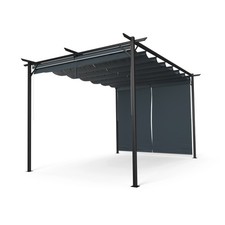 Blumfeldt Pantheon Pergola Robusta 3x4m Resistente alle Intemperie Acciaio Tapparelle Laterali