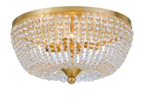 Crystorama Lighting Group 605 Rylee 4 Light 19"W Flush Mount Bowl - Gold - Picture 1 of 7