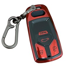 AIOEUOIA for Audi Key Fob Shell Remote Fit A4 Q7 Q5 s, Black-Red