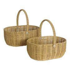 Kaplan Early Learning Wicker Storage Basket - Set of 2