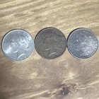 Lot of 3 US Silver Dollars: 1884 Morgan, 1923 & 1925 Peace (Uncertified)