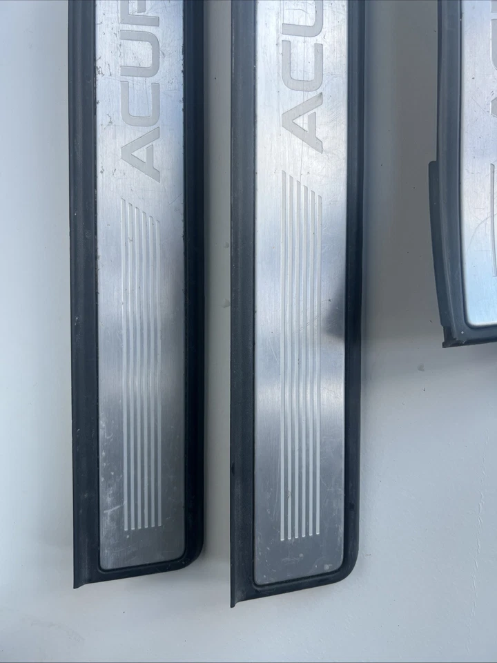 Juego de alféizares/placas raspaduras negras Acura TSX 2004-2008 OEM Foto 2 de 4
