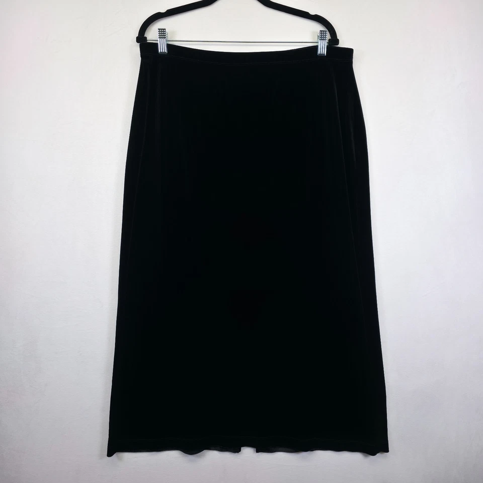 Maxi Falda Y2K Notations Terciopelo Mujer XL Negra Capricho Bruja Oscura Romántica Foto 2 de 4