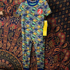 Boys 5T Dinosaur Print 2-Piece Knit Pajama Set Short Sleeve Crew Neck