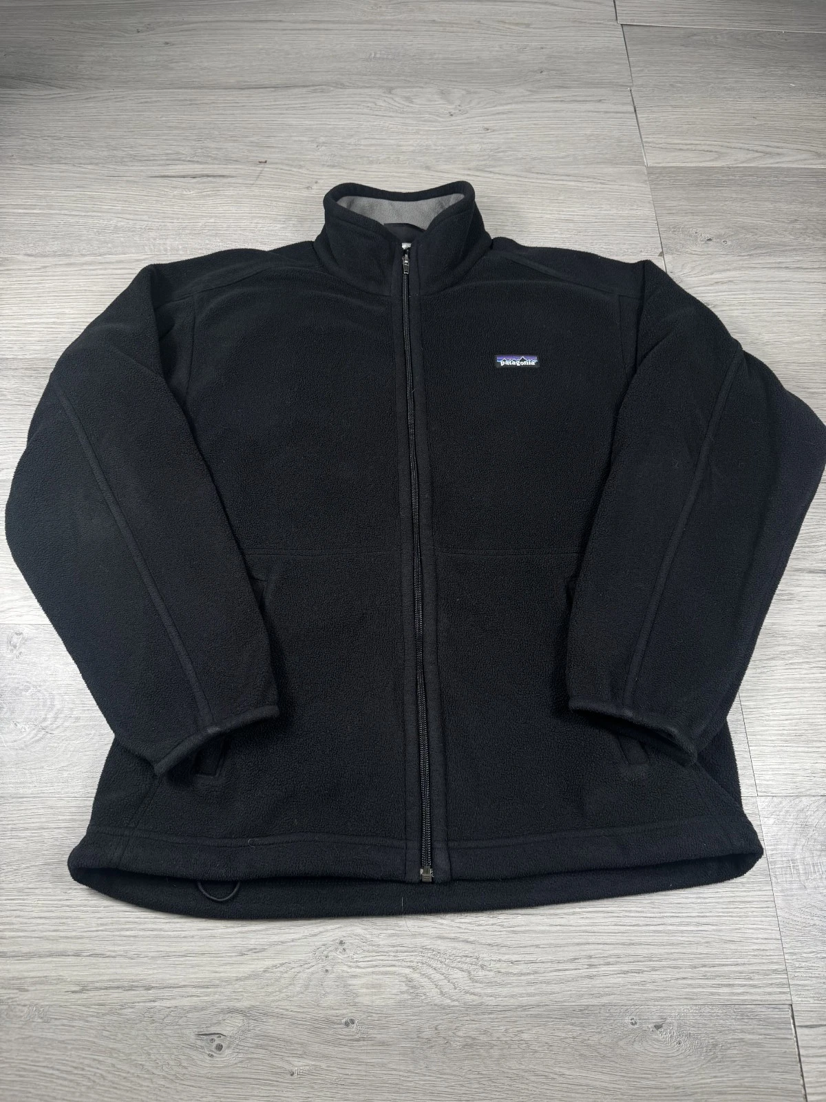 Vintage Patagonia Synchilla Fleece Jacket Men's Medium Black Comfort Full Zip - product detail image 2