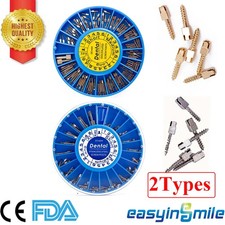 120pcs Dental Endo Screw Post Conical Pins Root Completed Kit Silver/Gold Plated