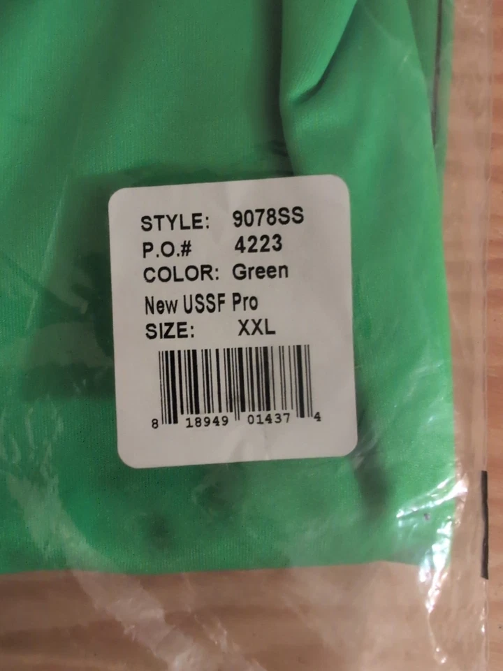 Camiseta deportiva oficial de árbitro de fútbol USSF para hombre - verde manga corta XXL Foto 3 de 4