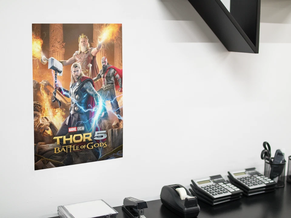 Calcomanía de vinilo de pared de película THOR 5 Batalla de los Dioses póster impresión adhesivo extraíble Foto 3 de 4