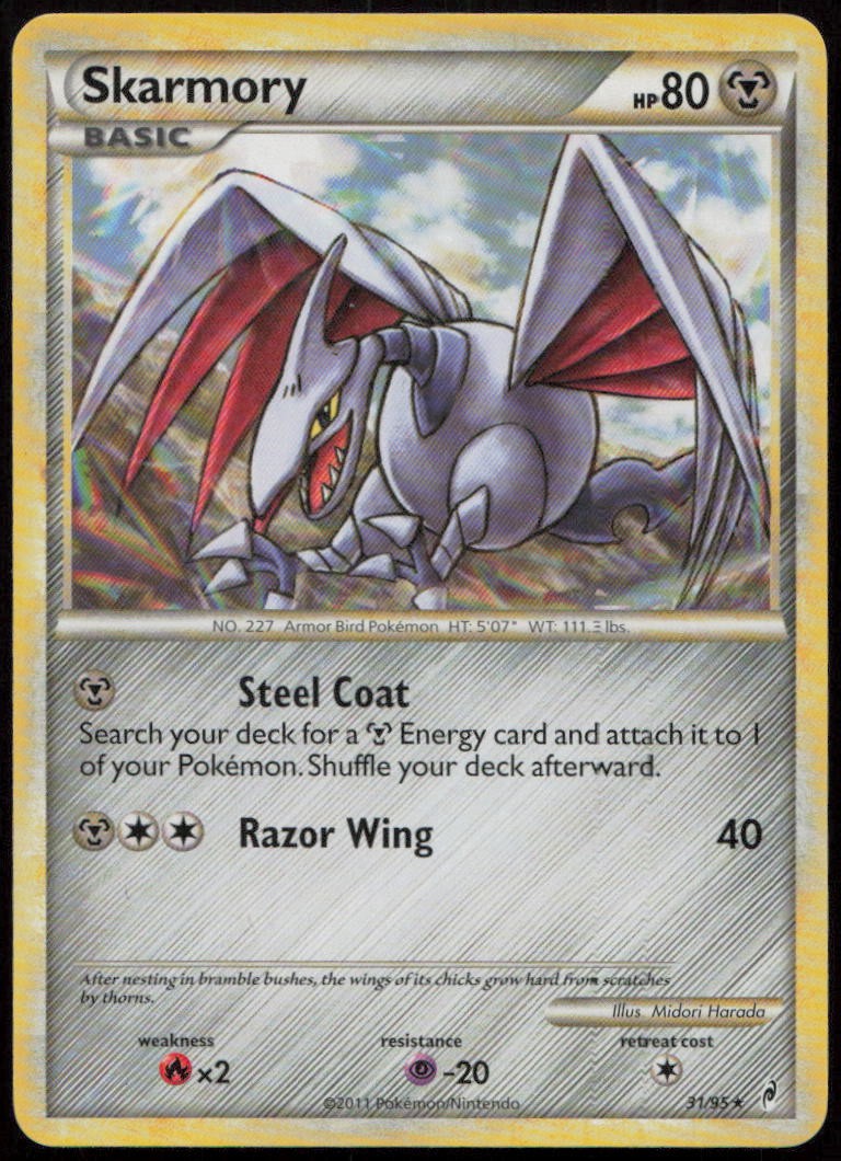 Skarmory 31/95 MP Call of Legends Rare Pokemon