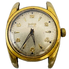 Vintage Zodiac Rotographic Men's Automatic Wristwatch 1381 Steel & Gold Plate
