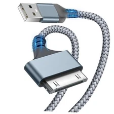  USB to 30 Pin Charger Cable Nylon Braided USB 1M/3FT Classic USB Connector