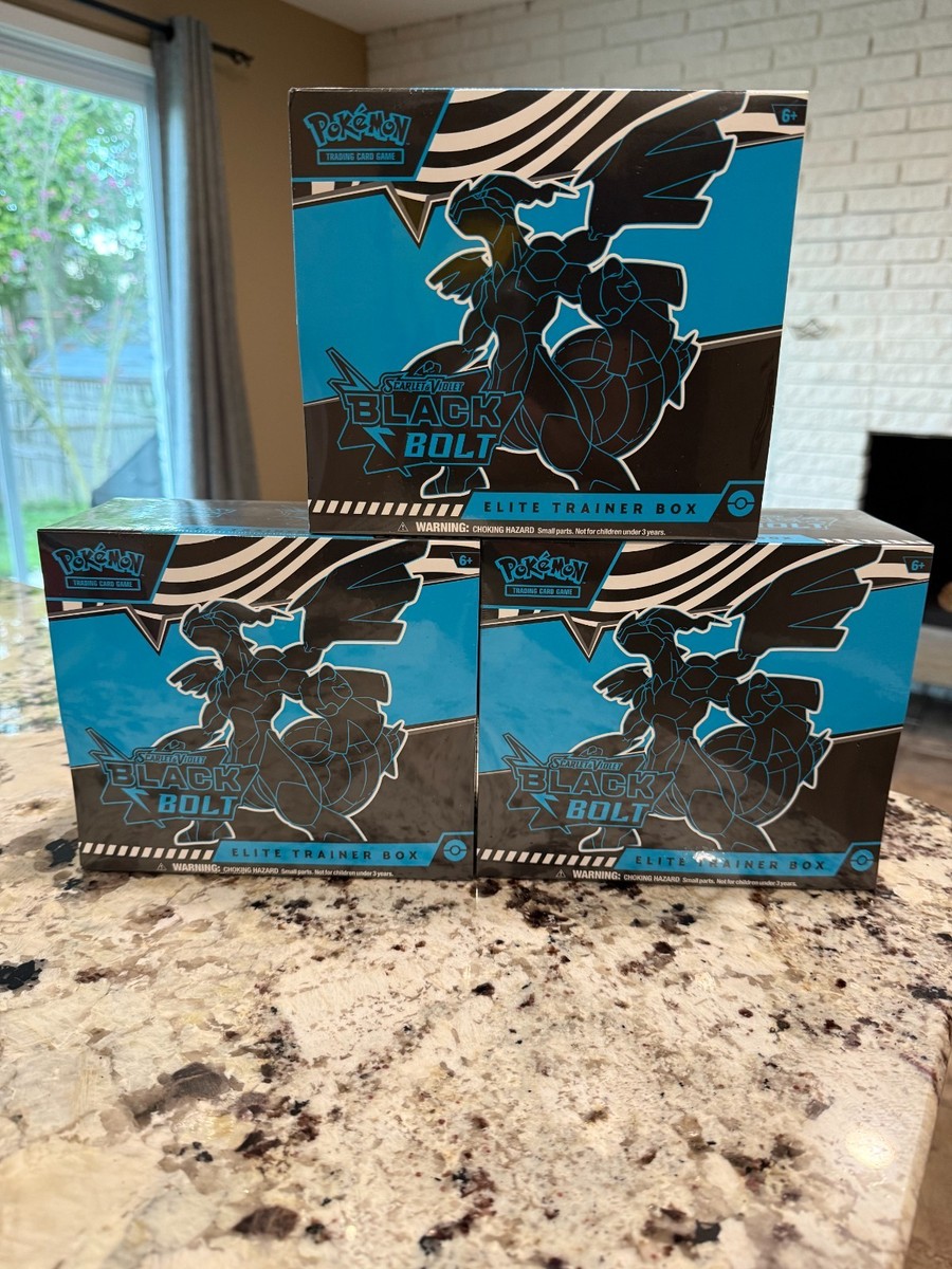 Pokemon TCG: Black Bolt - Elite Trainer Box Lot of 3 | eBay