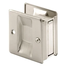 Prime-Line 2.5 in. L Satin Nickel Silver Brass Pocket Door Pull N 7238