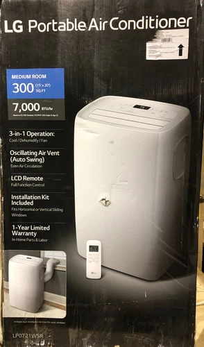 LG LP0721WSR 7,000 BTU (DOE) 115-V Portable Air Conditioner Cools 300 Sq. Ft.
