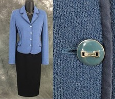 BEAUTIFUL St John collection jacket blue suit blazer size 2
