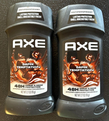 (2) Axe 48hr Antiperspirant Dark Temptation Deodorant Stick 2.7oz Exp 12-2027