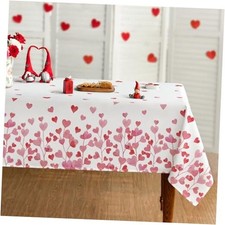 Valentine Tablecloth 60 84 Inch Rectangle 59.1" x 83.9" Rectangular Pink