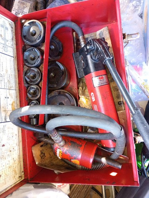 #ad #ad Gardner Bender KOH540A 1 2quot; 4quot; Hydraulic Slug Out Set w PH 20 Hand Pump $400.00