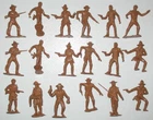 Marx 1970s Cattle Drive Play Set Cowboys, Miners and Trappers Lot One