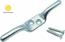 Strong Cleat Hook with Screws - Large 4" / 100Mm (Silver)
