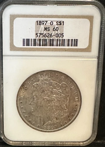 1897-O $1 Morgan NGC MS60 Key Date!