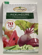Mrs. Wages Pickling Lime For Extra Crispness 16 oz New