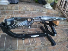 SAVAGE AXIS S/A SATIN BONE GRAY PACHMAYR PAD / STUDS/TRIGGER GUARD FREE SHIP 445