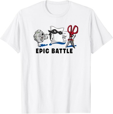 Graphic Rock Paper Scissors Epic Battle T-Shirt