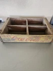 Vintage Yellow Coca-Cola Wooden Crate-Rustic Wood Soda Bottle Carrier