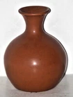 VAN BRIGGLE ORIGINAL HAND THROWN MISSION MATTE BROWN VASE FRED WILLS MINT! BIN!