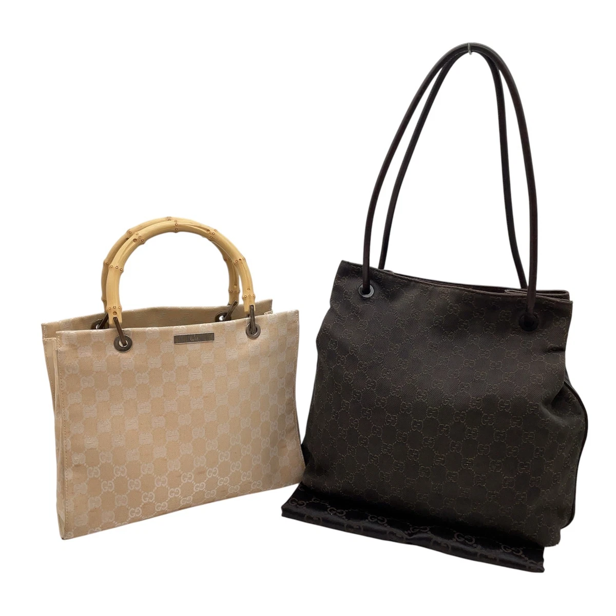 Gucci Bamboo Leather Exterior Tote Bags & Handbags for Women for