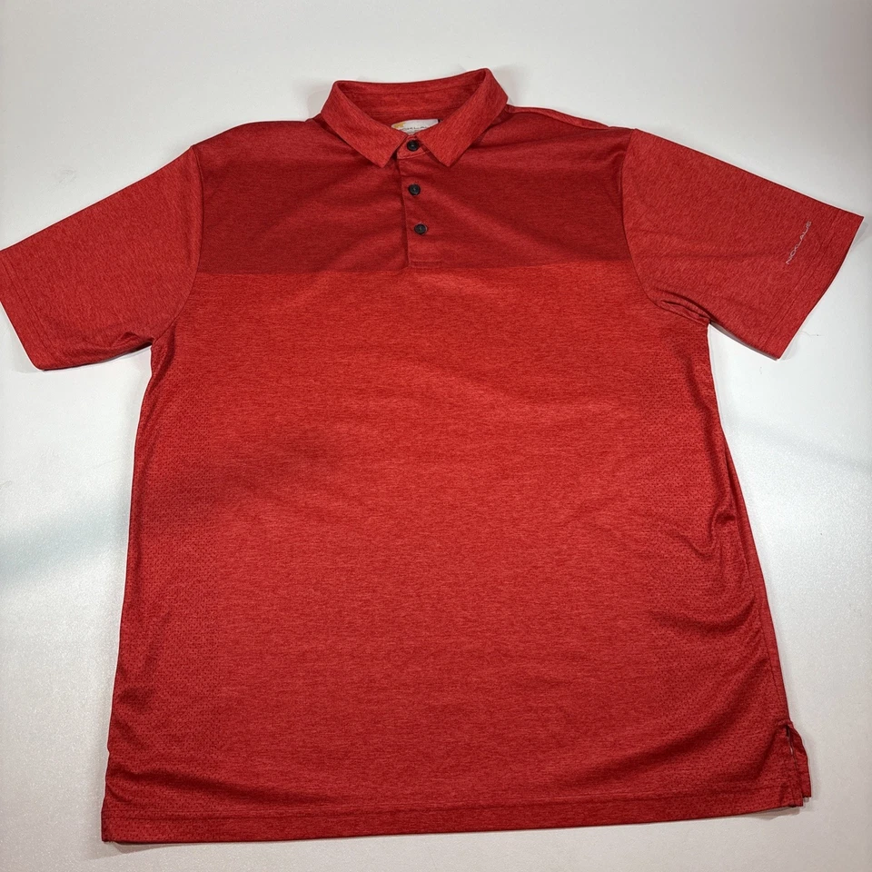 Men’s Jack Nicklaus Golf Shirt Staydri Red performance polo Size Large - Image 2 of 4