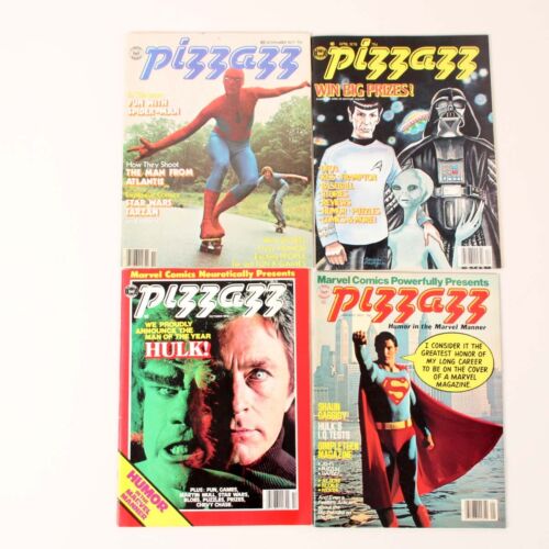 PIZZAZZ Marvel Magazine Lot of 4 Vintage issues 1977-1979 Nr/Mt
