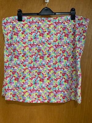 Matalan Top Bandeau Boob Tube Floral Stretch Cotton Rich XXL 24-26 Multi BNWT