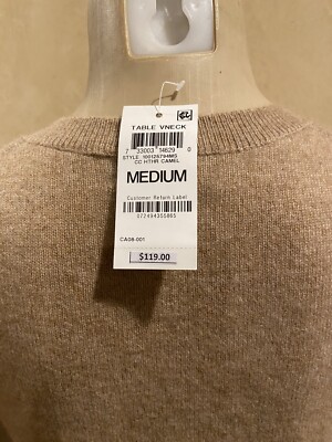 NWT CHARTER CLUB M 100% CASHMERE V NECK SWEATER PULLOVER LUX NWT CHARTER CLUB M 100% CASHMERE V NECK SWEATER PULLOVER LUX