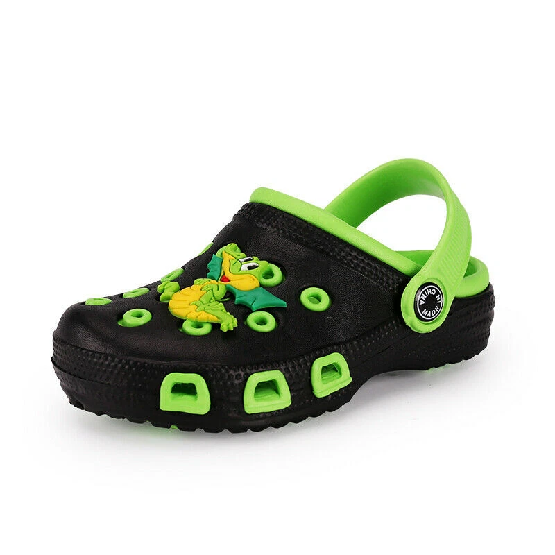 Garden Clogs Shoes For Boys Kids Toddler Slip-On Casual Two-tone Slipper Sandals - Image 3 of 4